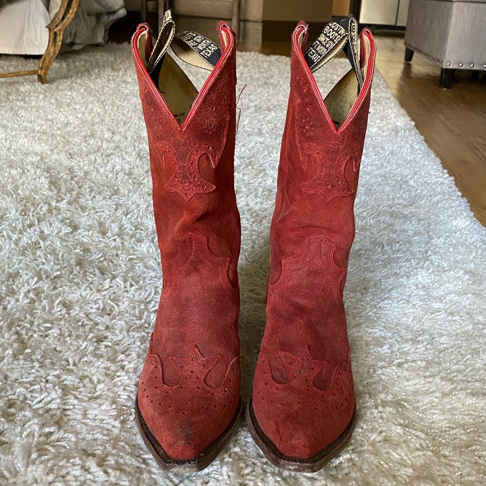 Women red cowboy boots - Justin Boots